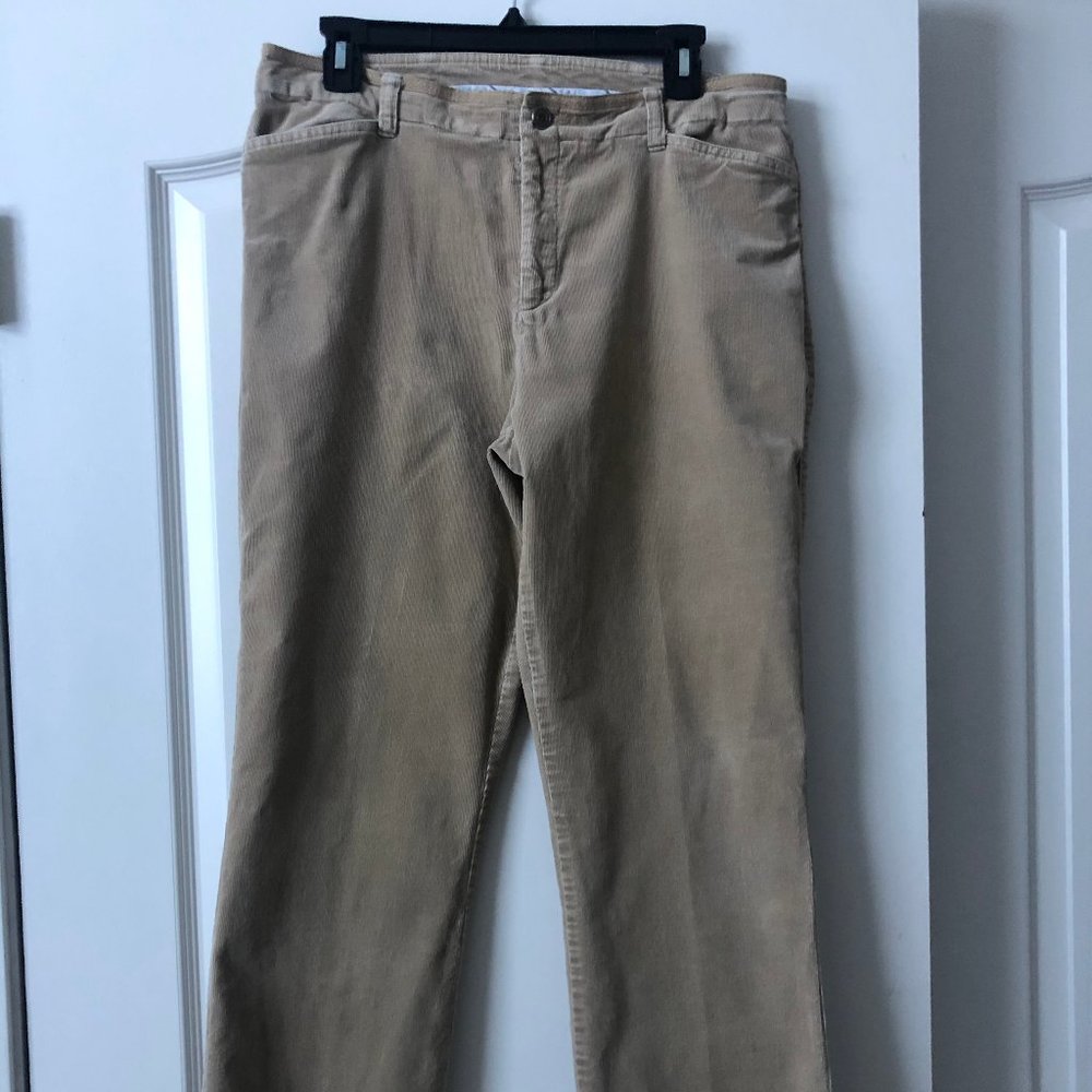 Tan pinwhale corduroy pants